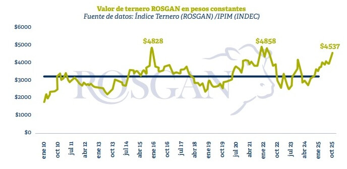Subas del 8%: en medio de la incertidumbre electoral, el ternero se consolida como refugio de valor 2 ros1