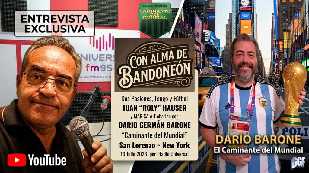 Juan Roly Hauser entrevista a Darío Barone: San Lorenzo y New York unidas por dos pasiones, los Tangos y el Fútbol